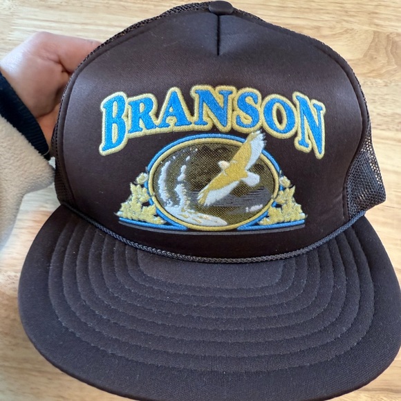 Vintage Brown Branson Trucker Hat - Picture 1 of 5